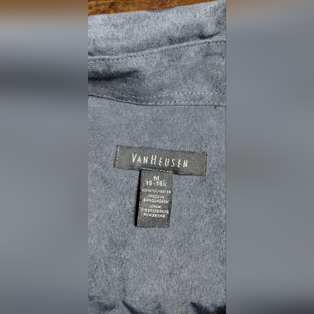 Van Heusen Classic Gray Dress Shirt M 15-151/2 - Picture 8 of 9